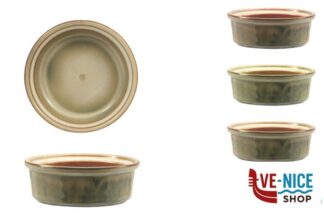 porcellana JUSTCOLOR REACTIVE-CONFEZIONE 3 STAMPI TONDI IN PORCELLANA CM.11,5 H.4 IMPORT TAVOLA PROFESSIONAL