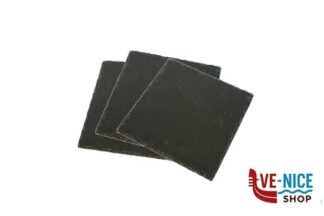 altri materiali JUSTONE-SET 3 PIATTI ARDESIA QUADRATI CM.14X14 CKPL1414B IMPORT TAVOLA PROFESSIONAL