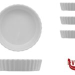 antiederente JUSTWHITE-CONFEZIONE 3 MINI TORTIERE IN PORCELLANA CM 11,5 H.2,9 IMPORT TAVOLA PROFESSIONAL