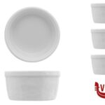 porcellana JUSTWHITE-CONFEZIONE 3 RAMEQUIN IN PORCELLANA BIANCA CM.9,5 H.4,8 IMPORT TAVOLA PROFESSIONAL