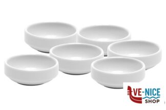 porcellana JUSTWHITE-CONFEZIONE 6 COPPETTE TONDE CM.6,4X6,4XH.2,3 HE3449 IMPORT TAVOLA PROFESSIONAL