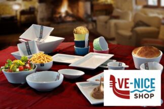 2840600JUSTWHITE-CIOTOLA CM.10X10X6,5 HB3291 IMPORT TAVOLA PROFESSIONAL porcellana 6 pezzi