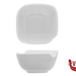 porcellana JUSTWHITE-COPPETTA QUADRA CON INCAVI CM.10,3X10,3 HHB4801 IMPORT TAVOLA PROFESSIONAL