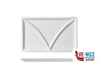 porcellana JUSTWHITE-PIATTO 3 SCOMPARTI RETTANGOLARE CM.36X22 HHP12012 IMPORT TAVOLA PROFESSIONAL