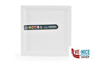 porcellana JUSTWHITE-PIATTO QUADRO CM.18,2 HP8165 IMPORT TAVOLA PROFESSIONAL
