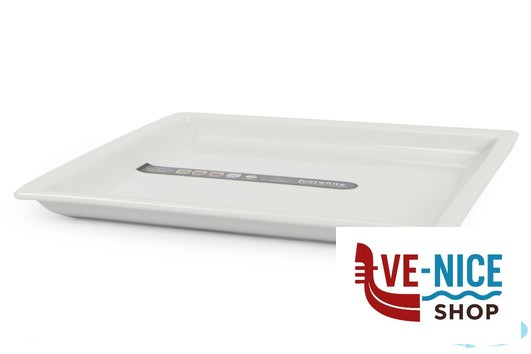 porcellana JUSTWHITE-PIATTO QUADRO CM.22 HP8164 IMPORT TAVOLA PROFESSIONAL - immagine 3