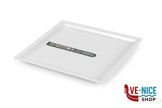 porcellana JUSTWHITE-PIATTO QUADRO CM.22 HP8164 IMPORT TAVOLA PROFESSIONAL