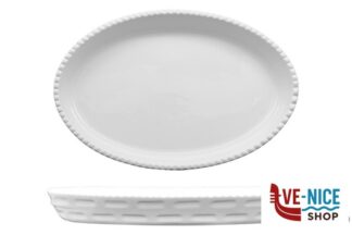 porcellana JUSTWHITE-PIROFILA CORDONATA OVALE CM.28,5X17X4,5 HHM1017 IMPORT TAVOLA PROFESSIONAL