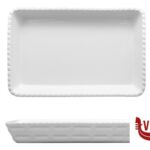 porcellana JUSTWHITE-PIROFILA CORDONATA RETTNAGOLARE 32,5X22,5X5,5 HHM1156 IMPORT TAVOLA PROFESSIONAL