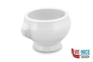 porcellana JUSTWHITE-ZUPPINO T.LEONE CM 9X11X8,8 1990 IMPORT TAVOLA PROFESSIONAL