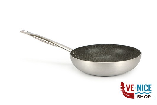 antiederente KERASTONE GRANITE-PADELLA SVASATA ALTA 1 MANICO CM.28 BALLARINI PROFESSIONALE