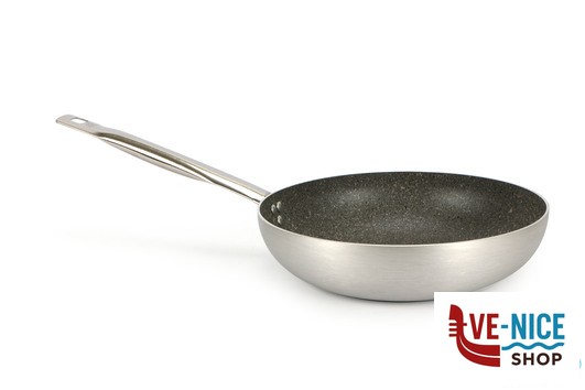 antiederente KERASTONE GRANITE-PADELLA SVASATA ALTA 1 MANICO CM.32 BALLARINI PROFESSIONALE