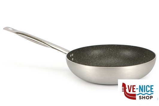 antiederente KERASTONE GRANITE-PADELLA SVASATA ALTA 1 MANICO CM.40 BALLARINI PROFESSIONALE