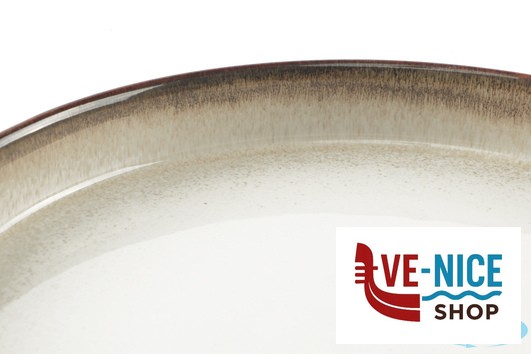 porcellana KADEN RADIANCE BROWN-PIATTO PIANO IMPILABILE BORDO ALTO CM 28 50280N3BR PT SANGO CERAMICS - immagine 3