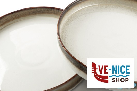 porcellana KADEN RADIANCE BROWN-PIATTO PIANO IMPILABILE BORDO ALTO CM 28 50280N3BR PT SANGO CERAMICS - immagine 4