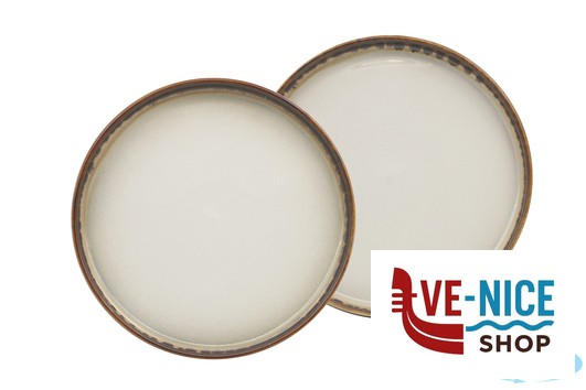 porcellana KADEN RADIANCE BROWN-PIATTO PIANO IMPILABILE CM 20 50840N1BR PT SANGO CERAMICS - immagine 2