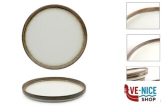 porcellana KADEN RADIANCE BROWN-PIATTO PIANO IMPILABILE CM26 22110N1BR PT SANGO CERAMICS