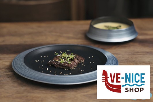 piano KAMA ARGENTO- PIATTO PIANO CM 27- ALLUMINA. NON LAVABILE IN LAVASTOVIGLIE ARIANE FINE PORCELAIN - immagine 4