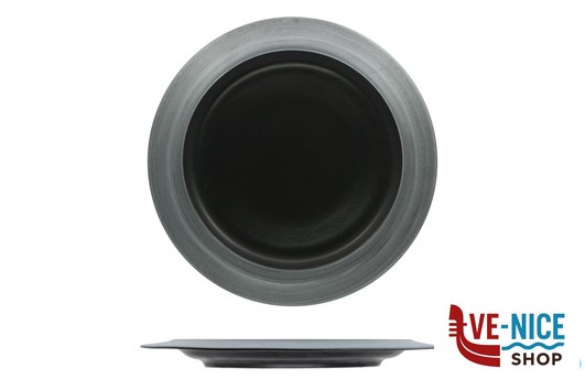 piano KAMA ARGENTO- PIATTO PIANO CM 27- ALLUMINA. NON LAVABILE IN LAVASTOVIGLIE ARIANE FINE PORCELAIN