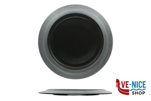 piano KAMA ARGENTO- PIATTO PIANO CM 31- ALLUMINA. NON LAVABILE IN LAVASTOVIGLIE ARIANE FINE PORCELAIN