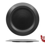 KAMA NERO MATT - PIATTO PIANO CM 31- ALLUMINA ARIANE FINE PORCELAIN piano 6 pezzi