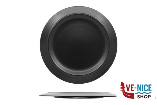 piano KAMA NERO MATT - PIATTO PIANO CM 31- ALLUMINA ARIANE FINE PORCELAIN
