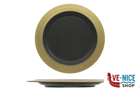 piano KAMA ORO - PIATTO PIANO CM 27- ALLUMINA. NON LAVABILE IN LAVASTOVIGLIE ARIANE FINE PORCELAIN