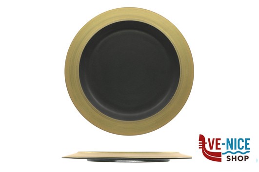 piano KAMA ORO - PIATTO PIANO CM 31- ALLUMINA. NON LAVABILE IN LAVASTOVIGLIE ARIANE FINE PORCELAIN