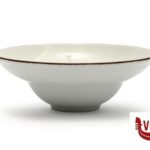 porcellana KASZUB PIATTO PASTA BOWL FILO MARRONE CM 26 - INTERNO CM 15,5   235 BACKSTAMP LIONESS A STAMPO ZAKLADY PORCELANY STOLOWEJ LUBIANA