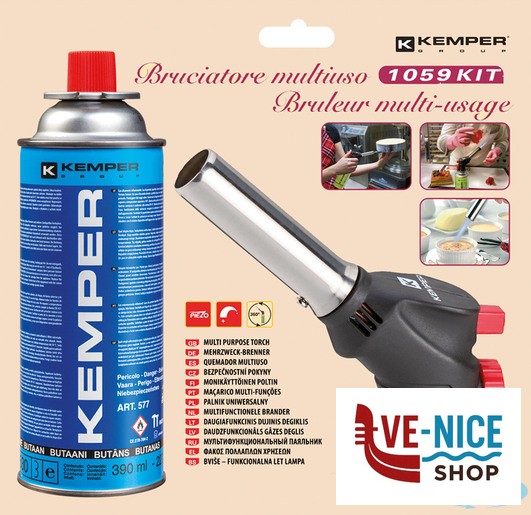 cucina KEMPER KIT MINI BRUCIATORE CON CARTUCCIA GAS BUTANO 390ML KEMPER - immagine 3