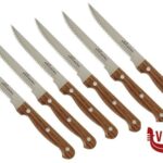 acciaio KOBE-CONFEZIONE 6 COLTELLI BISTECCA LAMA CM11,5 DENTATA MANICO PLASTICA COLOR LEGNO HT3P175 GICOS IMPORT EXPORT SRL