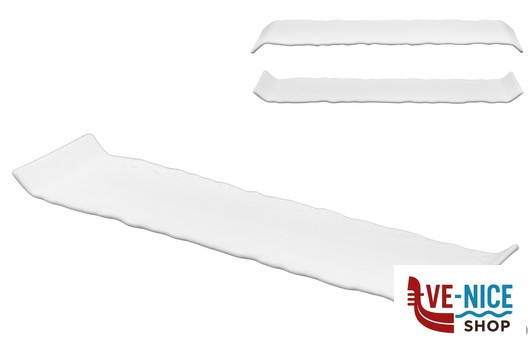 servizi KORA - PIATTO RETT.DOUBLE-FACE BIANCO MATT CM 30X8 IMPORT TAVOLA PROFESSIONAL
