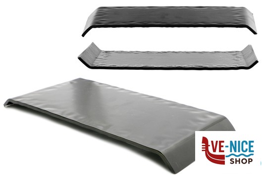 ceramica KORA-PIATTO RETT.NERO SEMIOPACO CM 30X14 IMPORT TAVOLA PROFESSIONAL