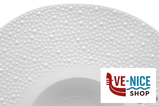 ceramica KORALIA-PIATTO FONDO GOURMET CM 27 BIANCO IN PORCELLANA IMPORT TAVOLA PROFESSIONAL - immagine 2
