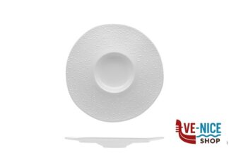 ceramica KORALIA-PIATTO FONDO GOURMET CM 27 BIANCO IN PORCELLANA IMPORT TAVOLA PROFESSIONAL