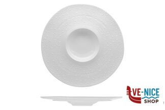 ceramica KORALIA-PIATTO FONDO GOURMET CM 32 BIANCO IN PORCELLANA IMPORT TAVOLA PROFESSIONAL