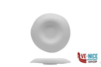 ceramica KORALIA-PIATTO PASTA GOURMET CM 26 BIANCO IN PORCELLANA IMPORT TAVOLA PROFESSIONAL