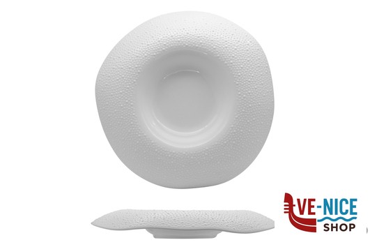 ceramica KORALIA-PIATTO PASTA GOURMET CM 31 BIANCO IN PORCELLANA IMPORT TAVOLA PROFESSIONAL