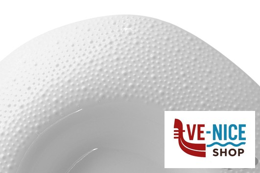 ceramica KORALIA-PIATTO PASTA GOURMET CM 31 BIANCO IN PORCELLANA IMPORT TAVOLA PROFESSIONAL - immagine 2