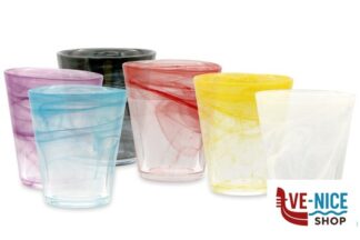 vetro KOSMO - CONFEZIONE 6 BICCHIERI ACQUA CL 28 COLORI ASSORTITI IMPORT TAVOLA PROFESSIONAL