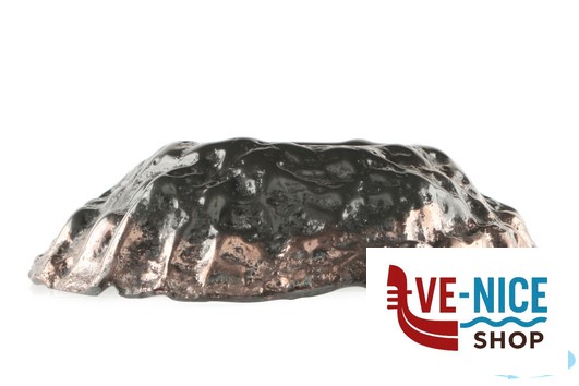 ceramica KRATERE- PIATTO CM 22 H 5,5 NERO E RAME IMPORT TAVOLA PROFESSIONAL - immagine 2