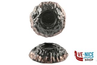 ceramica KRATERE- PIATTO CM 22 H 5,5 NERO E RAME IMPORT TAVOLA PROFESSIONAL