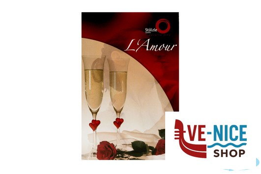 vetro cristallino L AMOUR -SET 2 FLUTE ROSSO CL. 17,5 STOLZLE LAUSITZ GMBH - immagine 3