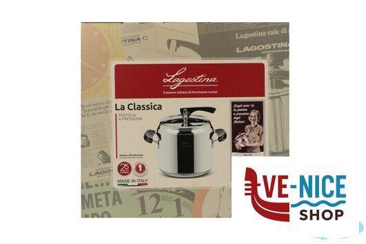 preparazione cibi LA CLASSICA LAGOFUSION-CASSERUOLA A PRESSIONE LT.3,5 CM.22 CON CESTELLO ED ECODOSE LAGOSTINA - immagine 4