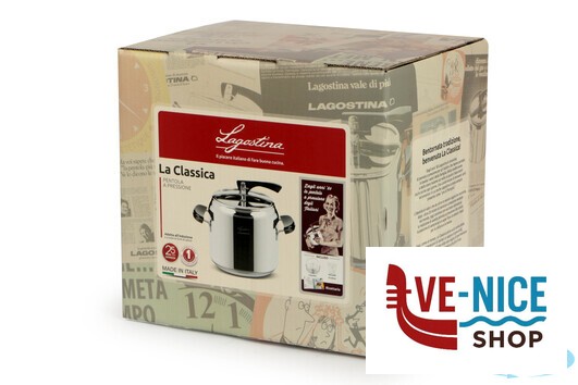 preparazione cibi LA CLASSICA LAGOFUSION-CASSERUOLA A PRESSIONE LT.3,5 CM.22 CON CESTELLO ED ECODOSE LAGOSTINA - immagine 3