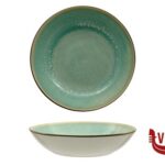 ceramica REACT LAGOON-PIATTO FONDO CM.20 ACQUAMARINA IN PORCELLANA IMPORT TAVOLA