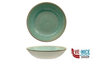 ceramica REACT LAGOON-PIATTO FONDO CM.20 ACQUAMARINA IN PORCELLANA IMPORT TAVOLA