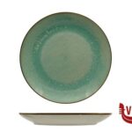 ceramica REACT LAGOON-PIATTO FRUTTA CM.19 ACQUAMARINA IN PORCELLANA IMPORT TAVOLA