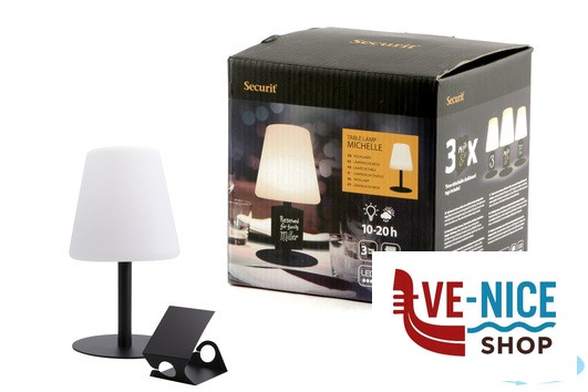 lampade MICHELLE-LAMPADA DA TAVOLO WIRELESS A LED RICARICABILE CON 3 LAVAGNETTE ATTACCABILI CM 15 H 28 LP-BL-TA SECURIT - immagine 3