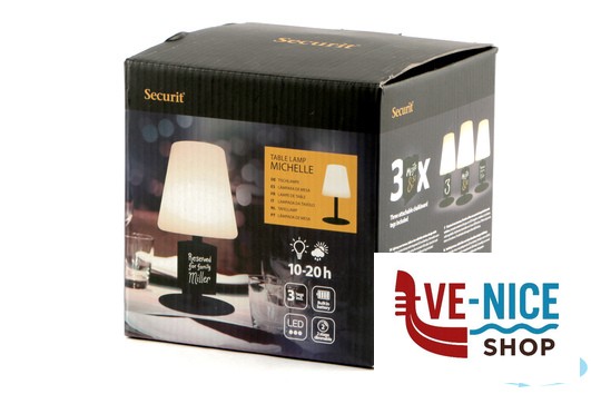 lampade MICHELLE-LAMPADA DA TAVOLO WIRELESS A LED RICARICABILE CON 3 LAVAGNETTE ATTACCABILI CM 15 H 28 LP-BL-TA SECURIT - immagine 4